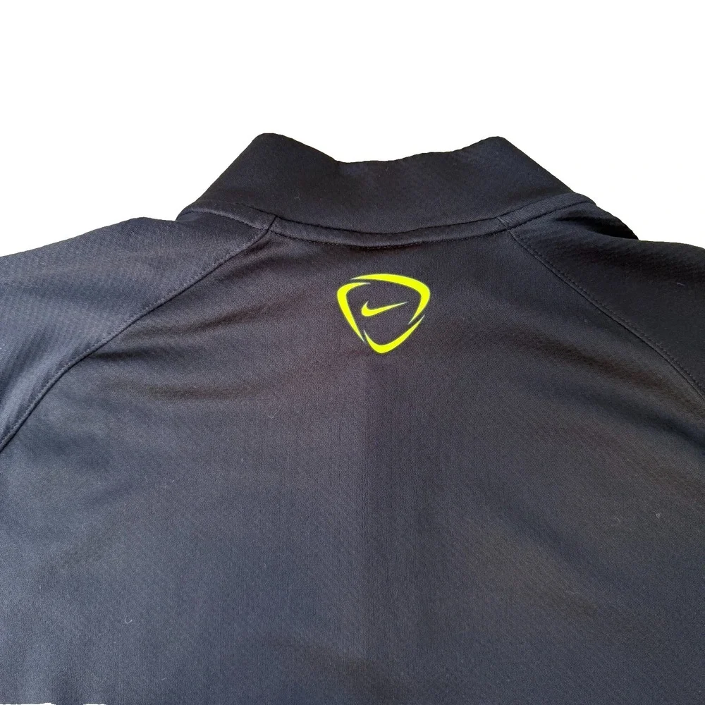 Nike Dri-Fit Soccer 1/4 Zip Pullover Men's XL Black Volt Neon Green Drill Top